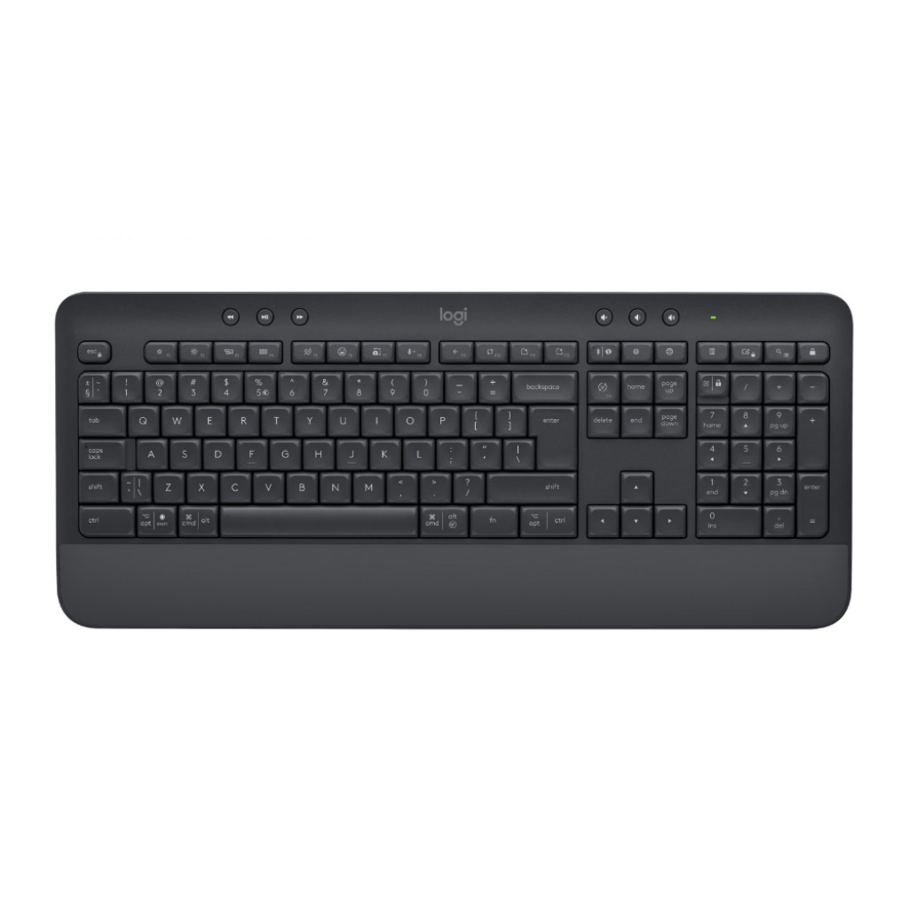 Tipkovnica brezžična + Bluetooth Logitech K650 Signature US international | SLO gravura grafitna (920-010945)