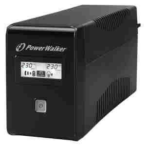 UPS PowerWalker VI 850 LCD Line-Interactive 850VA/480W 12V 9,0Ah 2x220V tower ()