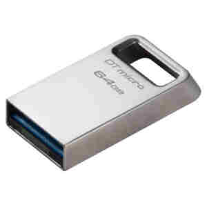 Spominski ključek 64GB USB 3.2 Kingston DT Micro 200MB/s - kovinski/micro/srebrn (DTMC3G2/64GB)