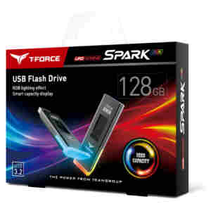 Spominski ključek 128GB USB 3.2 Teamgroup Spark RGB 180/90MB/s (TSPARK3128GB01)