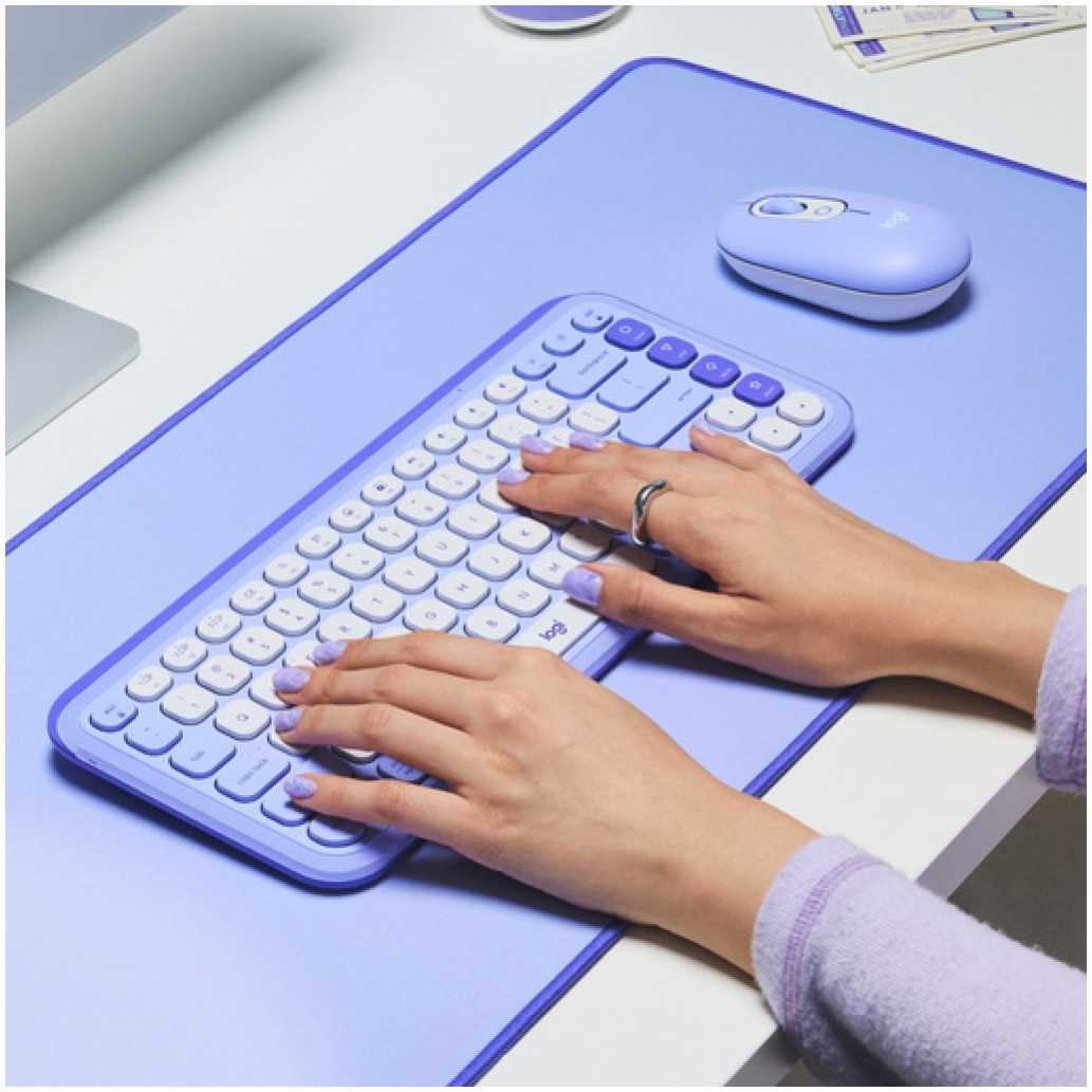 Tipkovnica brezžična + Bluetooth Logitech Pop Icon Keys US international | SLO gravura vijolična (920-013074) - slika 4