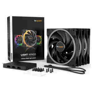 Ventilator be quiet! Light Wings 140mm črna ARGB (3 pack)