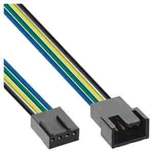 Podaljšek za ventilatorje PWM InLine 4-pin barvni (30cm)