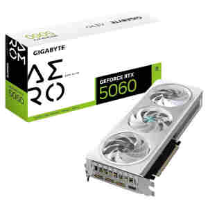 Grafična kartica nVidia RTX5060 GigaByte AERO OC bela - 8GB GDDR7 (GV-N5060AERO-OC-8GD)