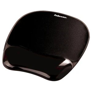 Podloga za miško z gelom ergonomska Fellowes Crystal™ črna
