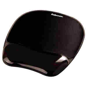 Podloga za miško z gelom ergonomska Fellowes Crystal™ črna
