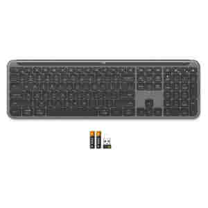 Tipkovnica brezžična + Bluetooth Logitech Signature Slim K950 US international | SLO gravura grafitna (920-012465)