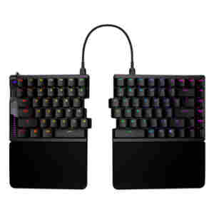 Gaming Tipkovnica Žična USB-C/A Asus ROG Falcata HFX V2 Analog US | črna RGB (90MP043H-BKUA20)