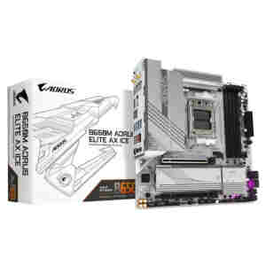 Osnovna plošča AM5 GigaByte B650M AORUS ELITE AX ICE ATX 1xHDMI 2.1 1xDisplayPort 1.4