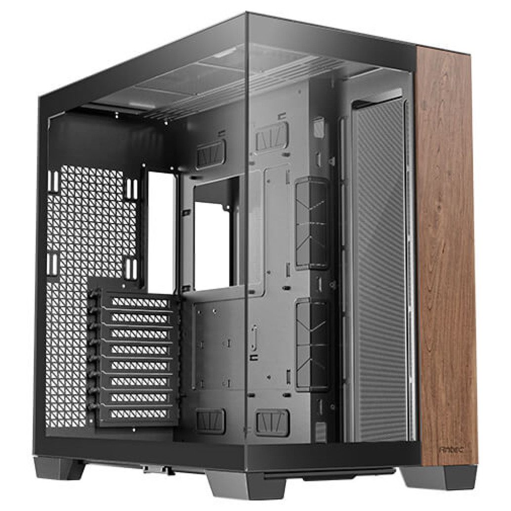 ANTEC C8 Wood Full-Tower okno črno/rjavo gaming ohišje