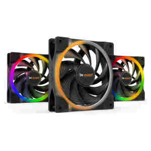 Ventilator be quiet! Light Wings Triple-Pack 120mm črna RGB 4-pin PWM