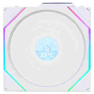 Ventilator Lian-Li UNI FAN TL Wireless LCD 120mm bela ARGB