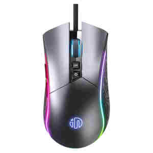 Miš USB Inphic PW6 optična gaming RGB 4800DPI - siva
