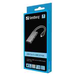 Sandberg USB-C na 4xUSB 3.0 Pocket Hub vozlišče