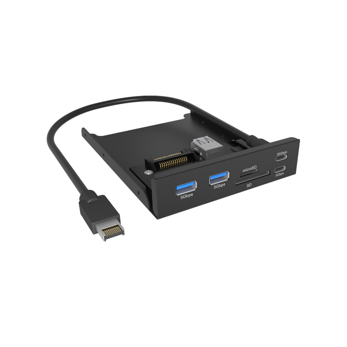 IcyBox IB-HUB1419-i3 6-v-1 USB ohišje HUB za 3,5 režo v računalniku - slika 2