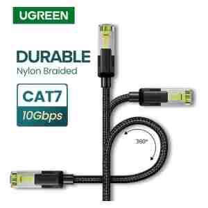 Ugreen UTP Cat7 oklopljen pleten okrogel kabel z modularnim RJ45 Ethernet priključkom 5M