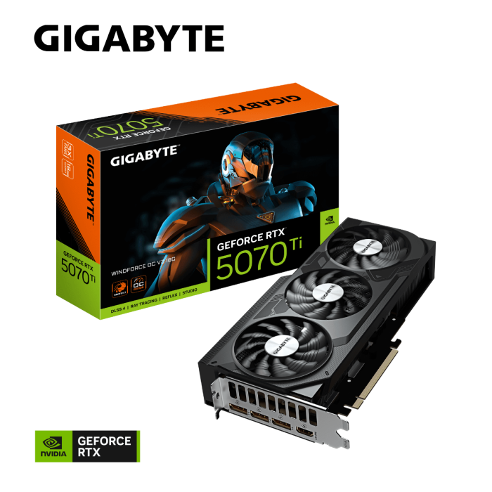 Grafična kartica GIGABYTE GeForce RTX 5070 Ti WINDFORCE OC V2 16G, 16GB GDDR7, PCI-E 5.0 - slika 2