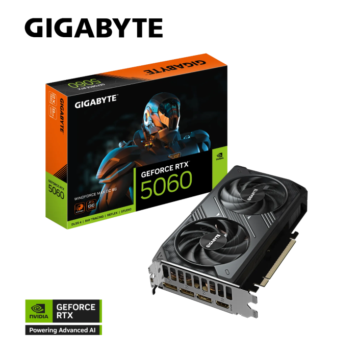 Grafična kartica GIGABYTE GeForce RTX 5060 Windforce MAX OC 8G, 8GB GDDR7, PCI-E 5.0 - slika 2
