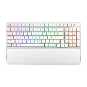 Tipkovnica ASUS ROG Strix Scope II 96 Wireless, bela, ROG NX Snow, PBT, RGB, USB, US