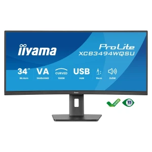 Iiyama 86,4 cm (34,0”) XCB3494WQSU-B1 3440×1440 VA LED 120Hz ukrivljen