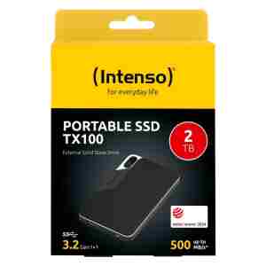 Intenso 2TB SSD TX100 500MB/s USB 3.2 Gen1x1 zunanji disk - črna