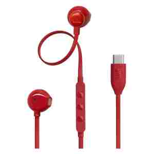 JBL USB-C žične slušalke Tune 305C, rdeče