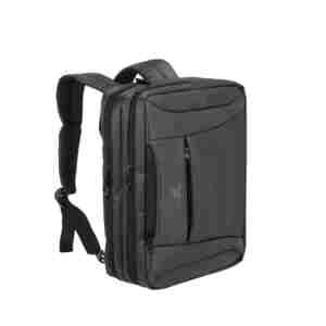 RivaCase ogljeno črna spremenljiva torba/nahrbtnik za prenosni računalnik 16 8290