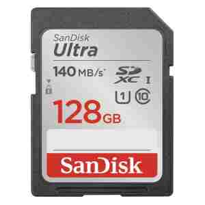 SanDisk Ultra 128GB SDXC spominska kartica 140MB/s