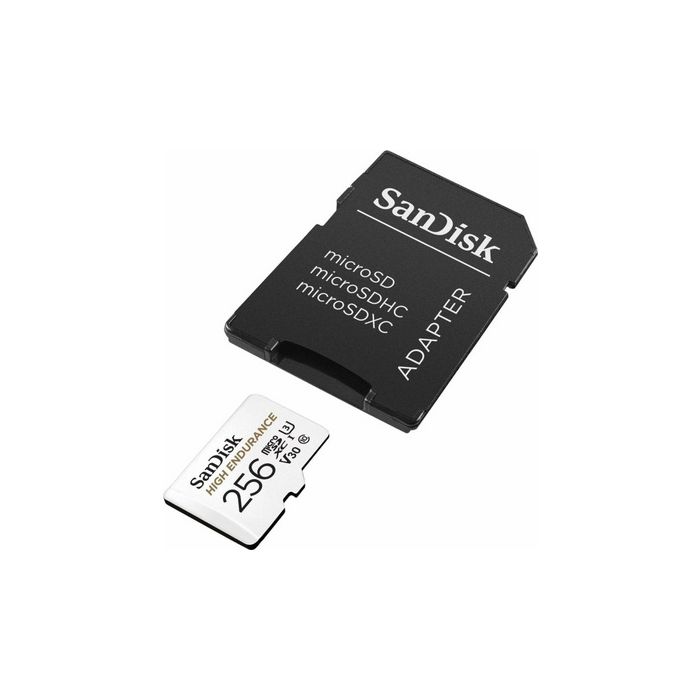 SanDisk 256GB High Endurance microSD Class 10 U3 V30 spominska kartica z adapterjem - slika 2