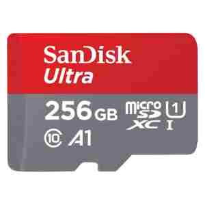 SanDisk 256GB Ultra microSD UHS-I spominska kartica z adapterjem