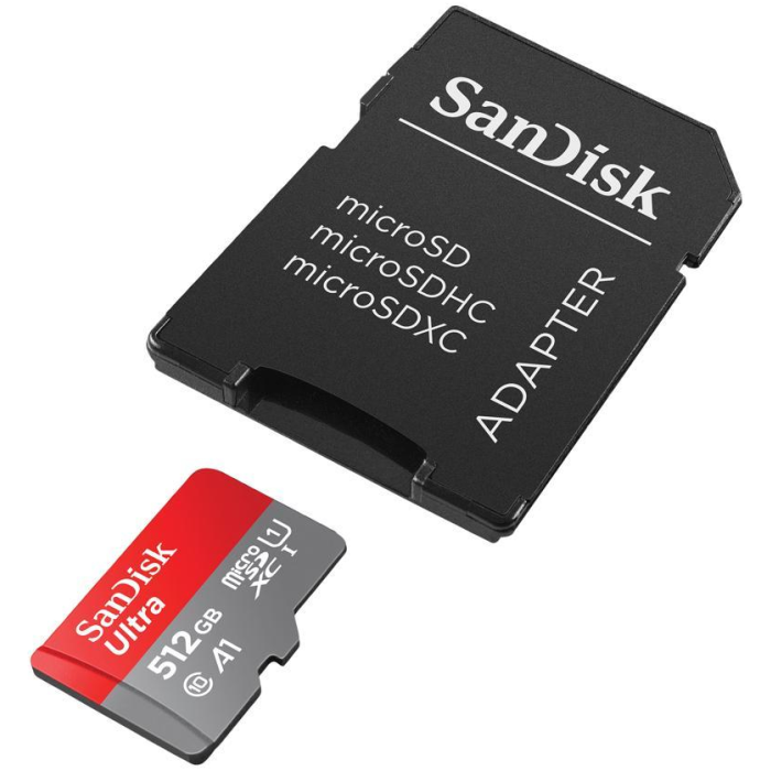 SanDisk 512GB Ultra microSD UHS-I spominska kartica z adapterjem - slika 3