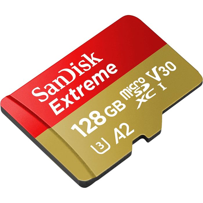 SanDisk Extreme microSDXC 128GB + SD Adapter 190MB/s & 90MB/s A2 C10 V30 UHS-I U3 - slika 3