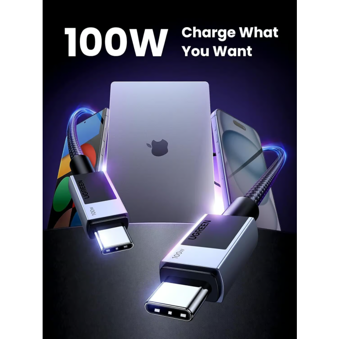 Ugreen USB-C na USB-C polnilni kabel 100W, 3M - slika 3
