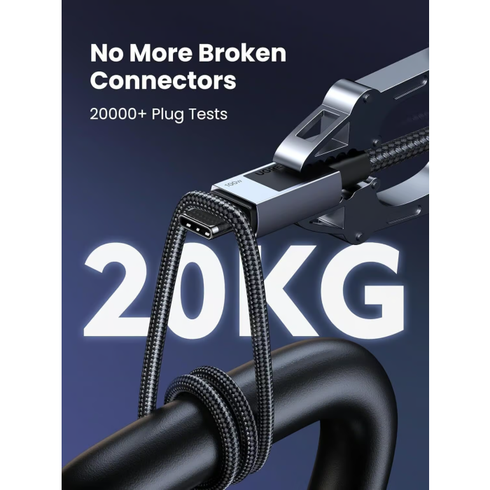 Ugreen USB-C na USB-C polnilni kabel 100W, 0,5M