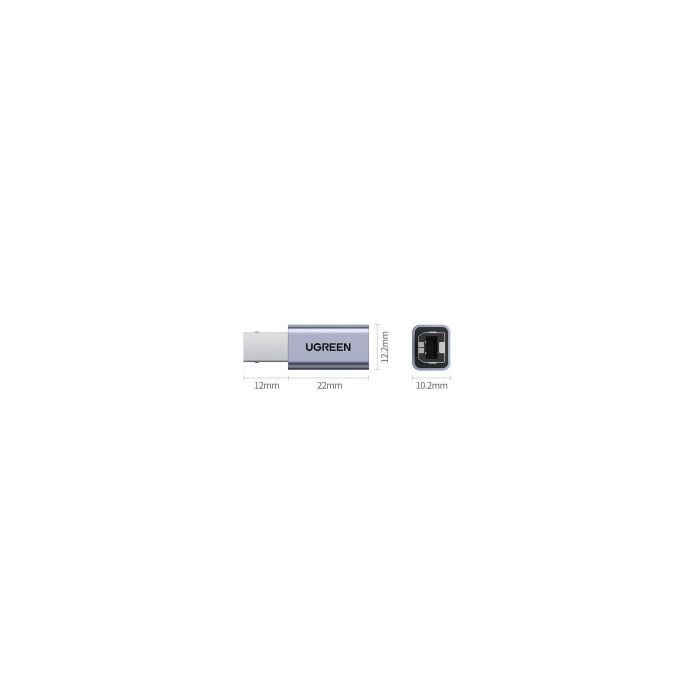 Ugreen adapter USB-C ženski na USB-B - srebrn 1kos - slika 2