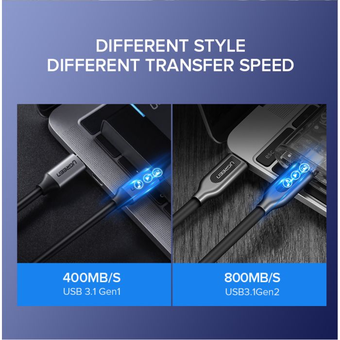 Ugreen USB-C 3.1 Gen1 3A 100W kabel, avdio+video, 1,5M - slika 6