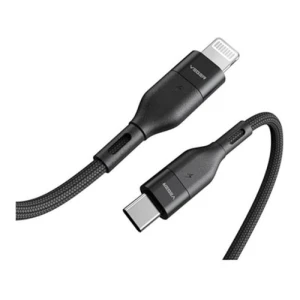 VEGER CL01 pleteni kabel USB-C na Lightning, 1,2m, črn