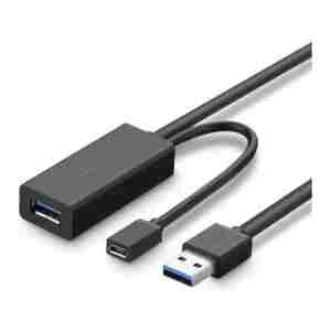Ugreen USB podaljšek z možnostjo napajanja, 10M