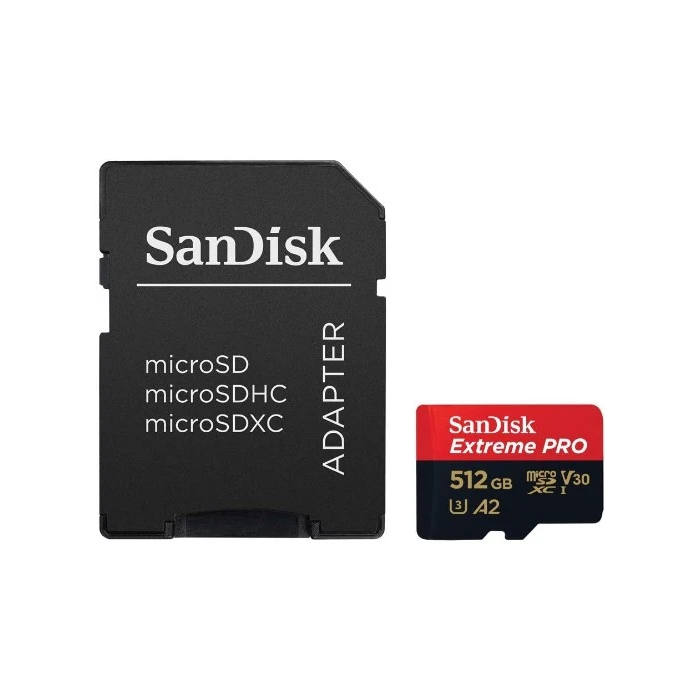 SanDisk 512GB Extreme PRO microSDXC UHS-I spominska kartica z adapterjem - slika 3