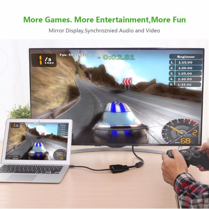 Ugreen Mini Display Port na VGA Converter črn 15cm - box - slika 4