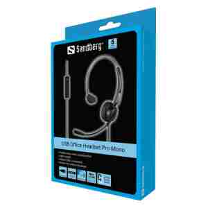 Sandberg USB Office Headset Pro Mono slušalke z mikrofonom