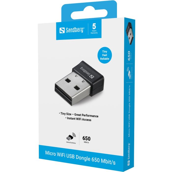 Sandberg Micro Wifi Dongle 650 Mbit/s brezžična USB mrežna kartica - slika 4