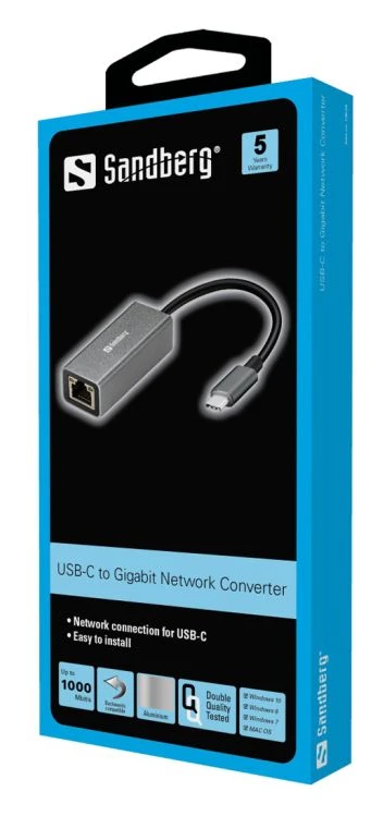 Sandberg USB-C Gigabit Network Adapter mrežni vmesnik - slika 2