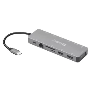 Sandberg USB-C 13-v-1 Travel Dock priklopna postaja za prenosnike