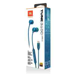 JBL USB-C žične slušalke Tune 310C, modre
