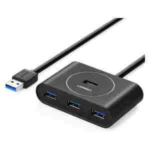 Ugreen USB 3.0 4 Ports Hub črn 0,5m - box