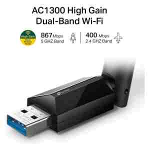 TP-LINK Archer T3U PLUS 1300Mbps Dual Band brezžična USB mrežna kartica