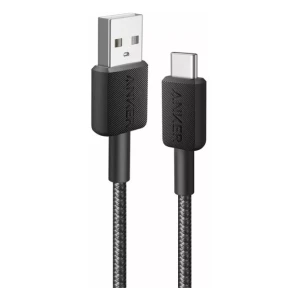 Anker 322 USB-A to USB-C pleten kabel 1,8m črn