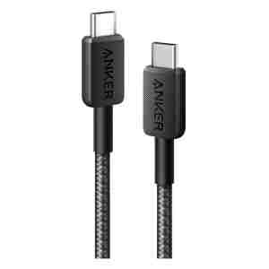 Anker 322 USB-C to USB-C pleten kabel 1,8m črn