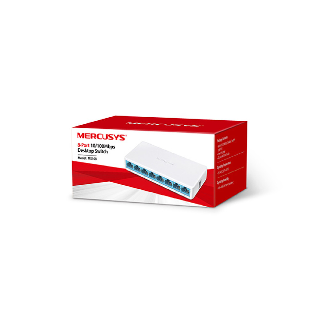 STIKALO 8-PORT MERCUSYS 10/100 (MS108) - slika 4